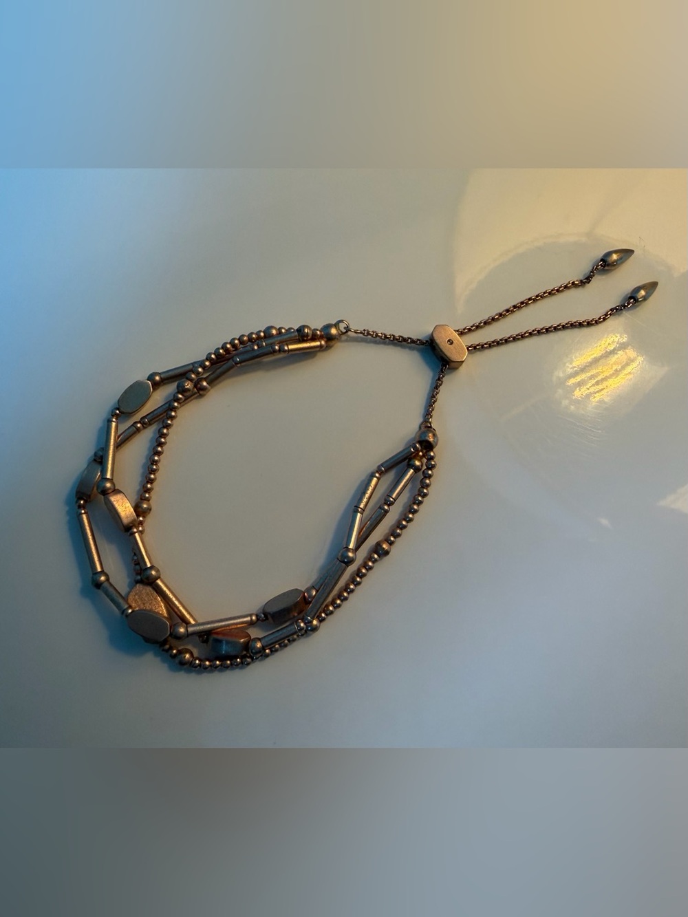 Kendra Scott Chantal Beaded Bracelet Rose Gold Multi Strand - Adjustable